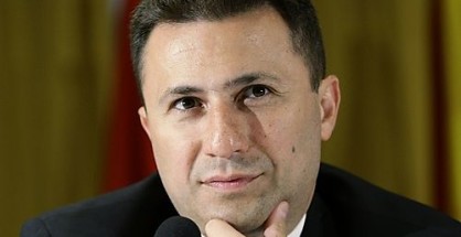 Macedonia's Prime Minister Gruevski listens to questions during a news conference in Salzburg