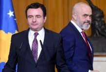 Kurti në Tiranë, takim me Ramën në vilën qeveritare (Foto)