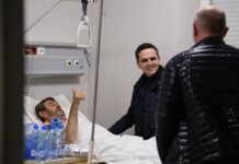 Bilall Kasami viziton në spital punëtorin e NPK i cili u dëmtua gjatë sanimit të defektit të ujit