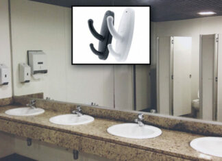 Nëse shihni një varëse të tillë në tualetet publike, menjëherë dilni nga aty