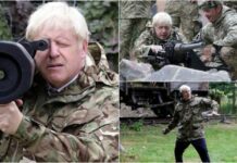 Boris Johnson merr pjesë në stërvitjen e trupave ukrainas