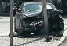 Aksident trafiku në Shkup para Televizionit të Maqedonisë